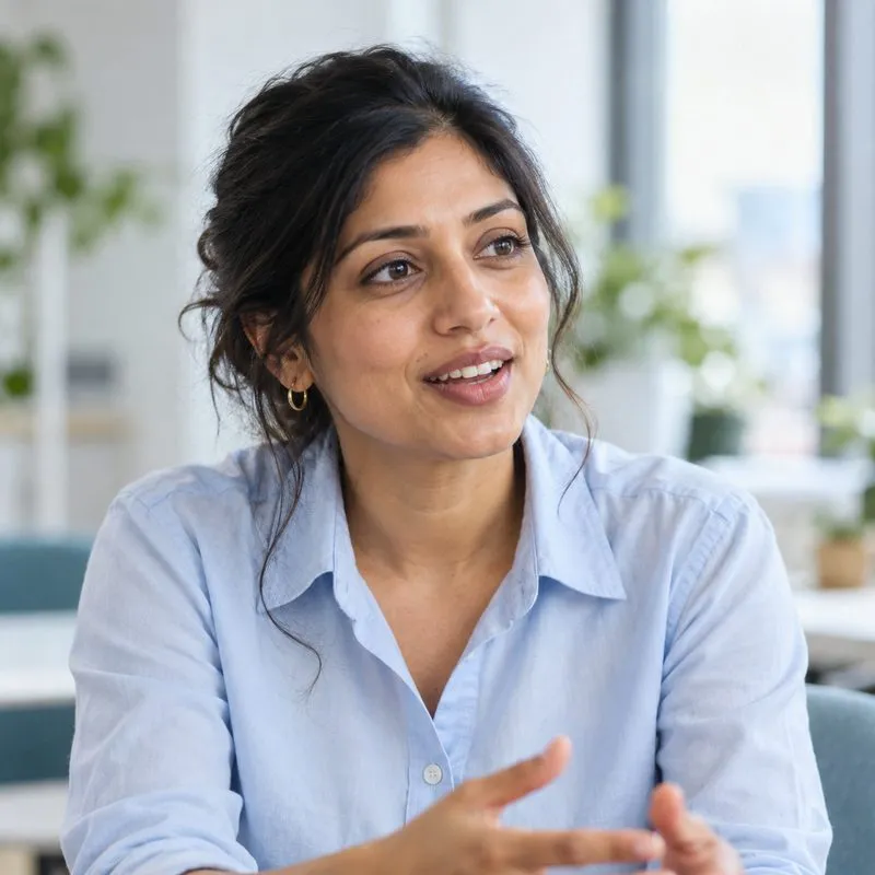 Priya, the AI hotel guest in this scenario